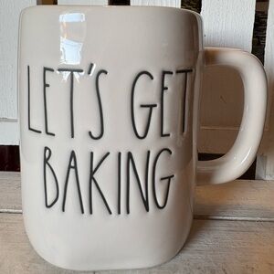 Rae Dunn Cream 'Let's Get Baking' Mug